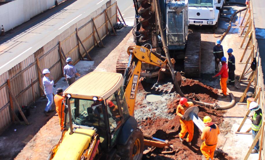 BR-376 Viadutos de Sarandi - serviços nos pilares centrais