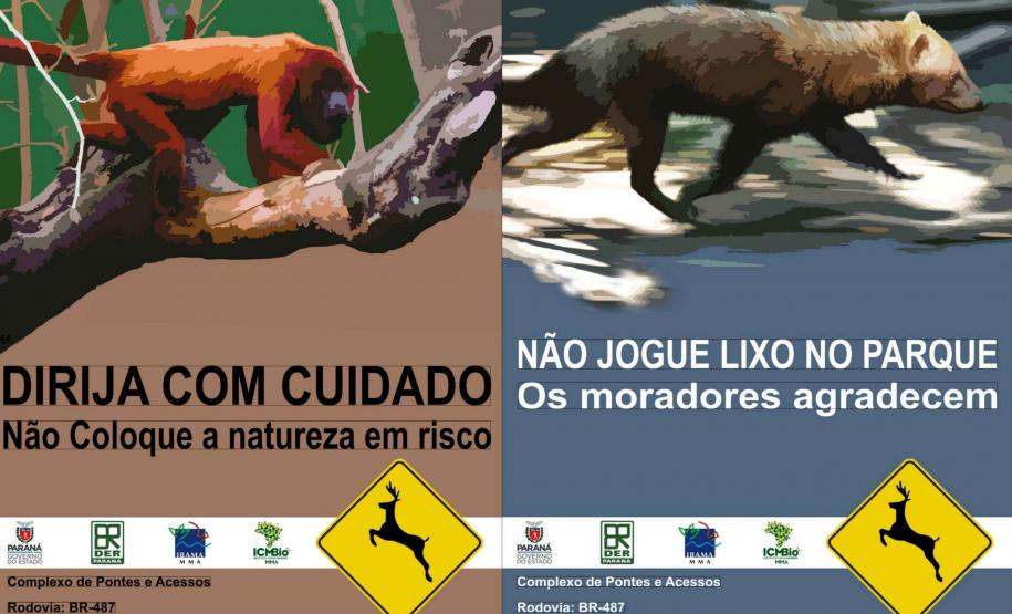 Novas placas rodoviárias do Parque Nacional Ilha Grande