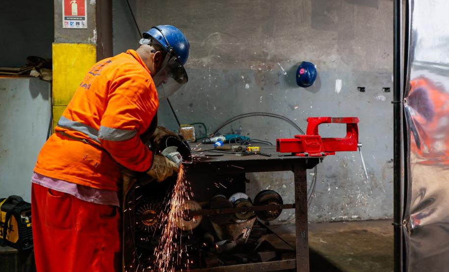 Obras da ponte de Guaratuba em outubro de 2024