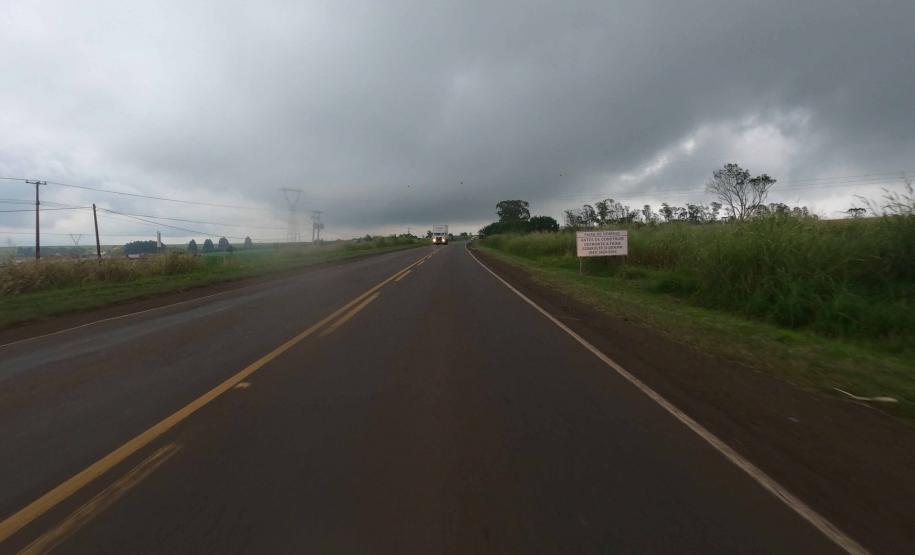 PR-218 entre Arapongas e Sabáudia, trecho que será estudado para duplicação