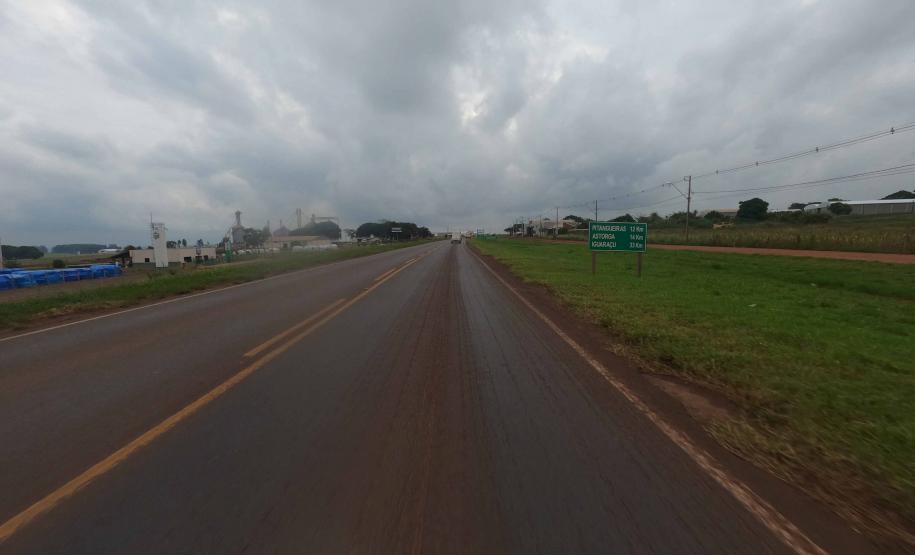 PR-218 entre Arapongas e Sabáudia, trecho que será estudado para duplicação