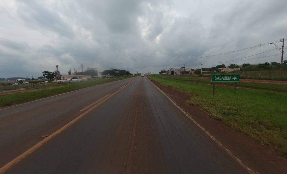 PR-218 entre Arapongas e Sabáudia, trecho que será estudado para duplicação