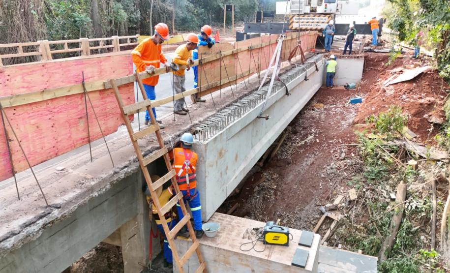 PR-323 Ponte Rio São Mateus lançamento de vigas