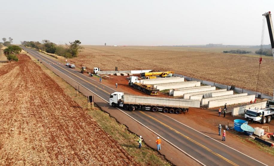 PR-323 Ponte Rio São Mateus lançamento de vigas