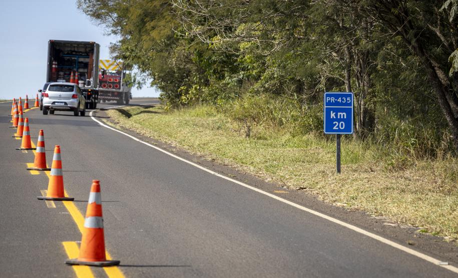 Serviços do Proseg Paraná na PR-435 entre Ibaiti e Congonhinhas