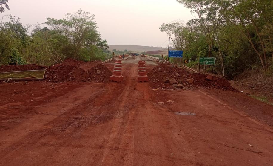 PR-457 Ponte sobre o Rio Ivaí em reforma