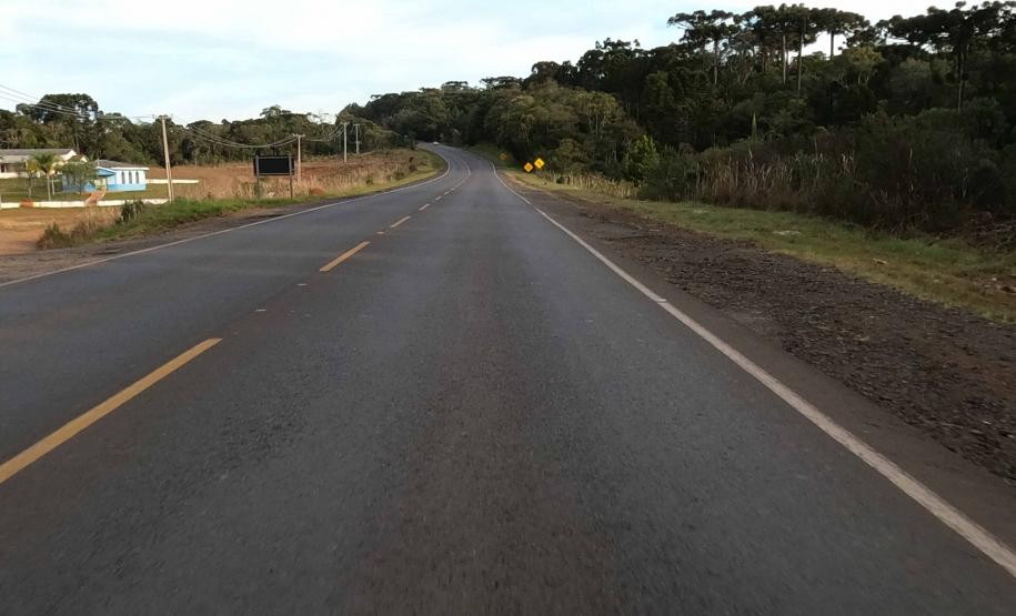 PRC-466 entre Turvo e Palmeirinha, trecho que será duplicado e restaurado