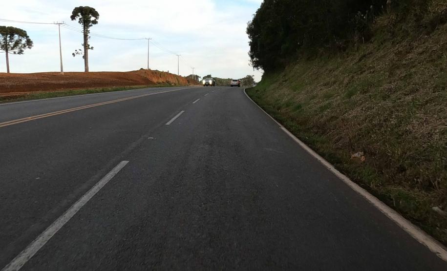 PRC-466 entre Turvo e Palmeirinha, trecho que será duplicado e restaurado