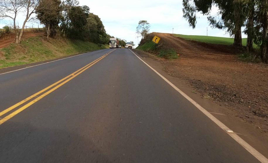 PRC-466 entre Turvo e Palmeirinha, trecho que será duplicado e restaurado