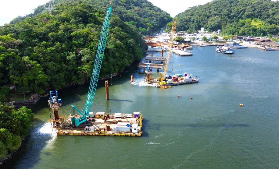 Ponte de Guaratuba chega a 27,1% de execução