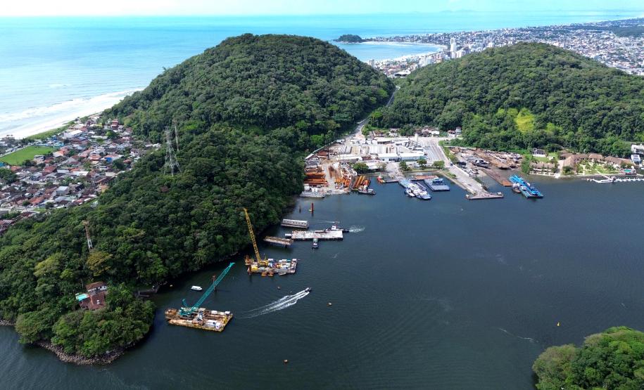 Ponte de Guaratuba chega a 27,1% de execução