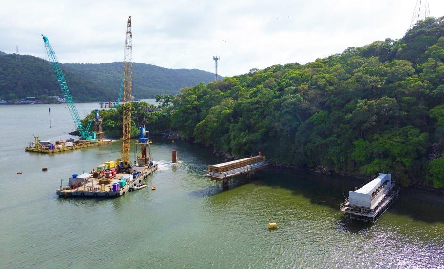 Ponte de Guaratuba chega a 27,1% de execução