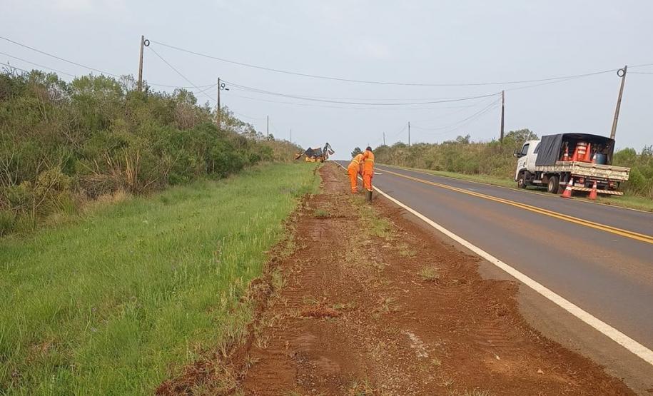 PR-170 conservação da faixa de domínio entre Guarapuava e Pinhão