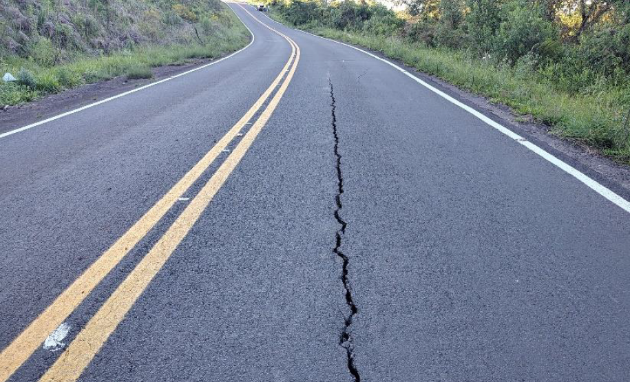 PR-170 em Bituruna - trechos danificados pelas chuvas