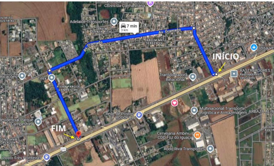 Croquei desvio Cascavel - Foz