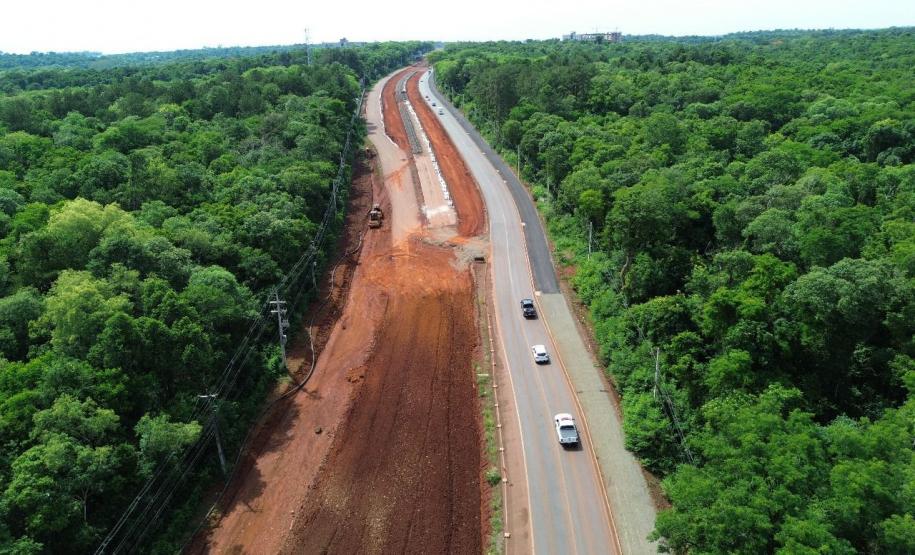 BR-469 obra de duplicação da Rodovia das Cataratas em Foz do Iguaçu