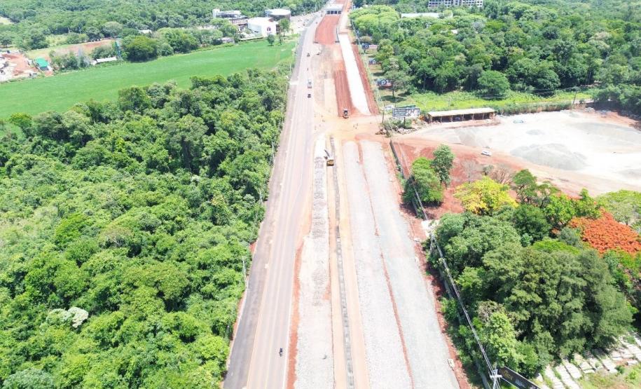 BR-469 obra de duplicação da Rodovia das Cataratas em Foz do Iguaçu