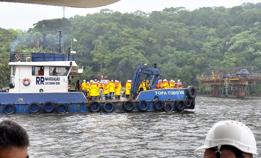 Ponte de Guaratuba - visita de comitiva