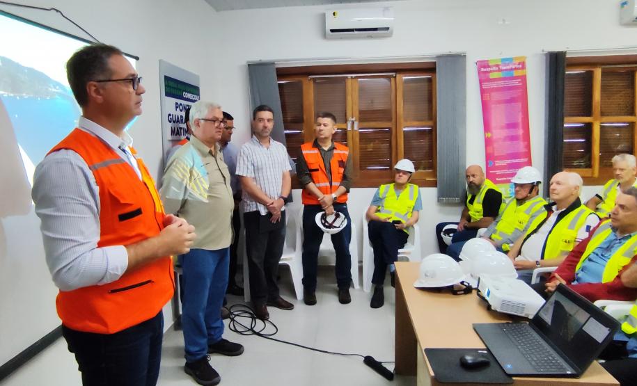 Ponte de Guaratuba - visita de comitiva