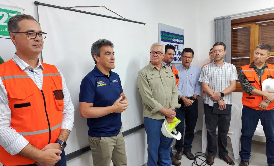 Ponte de Guaratuba - visita de comitiva