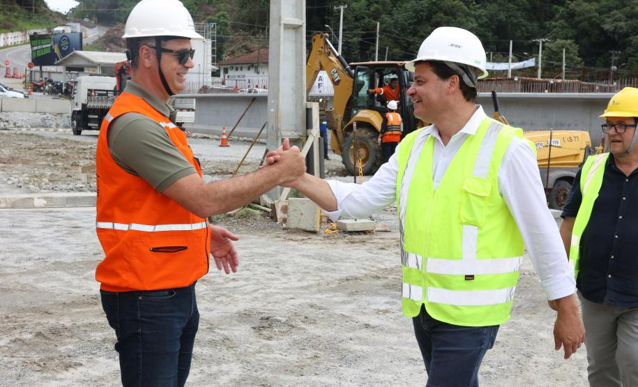 Ponte de Guaratuba - visita técnica do secretário