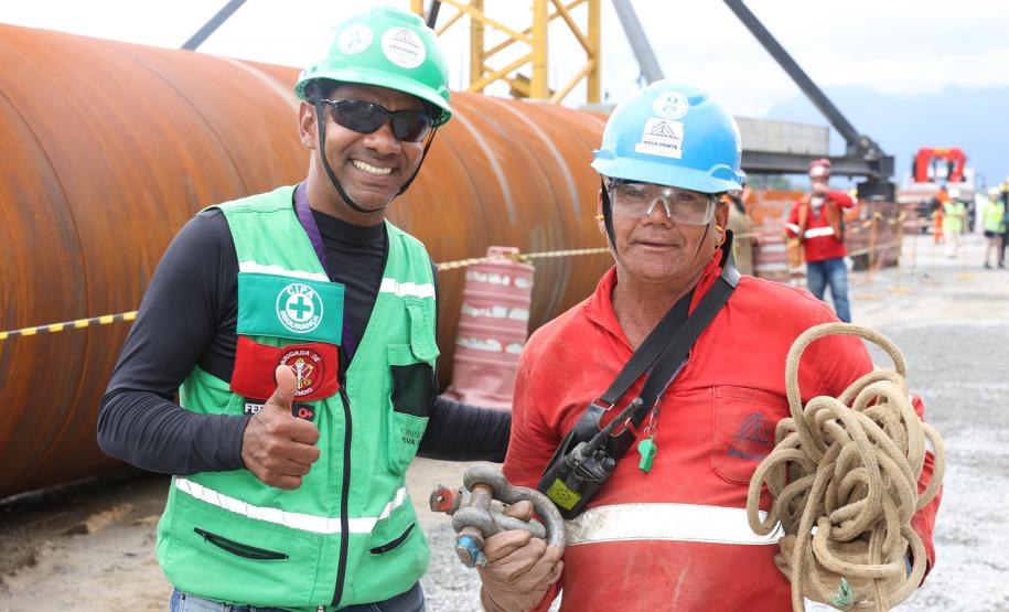 Ponte de Guaratuba - visita técnica do secretário
