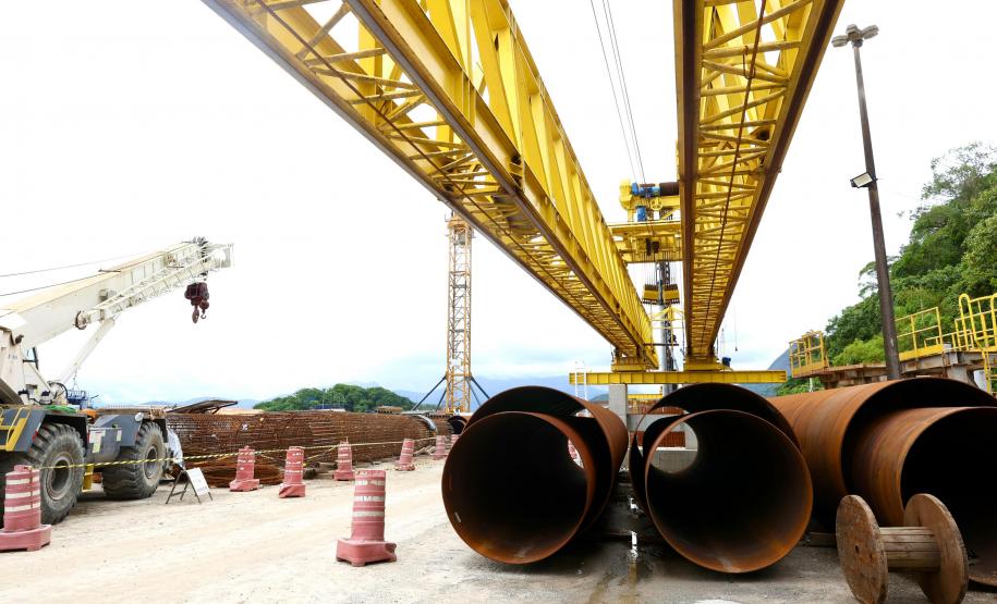 Ponte de Guaratuba - visita técnica do secretário