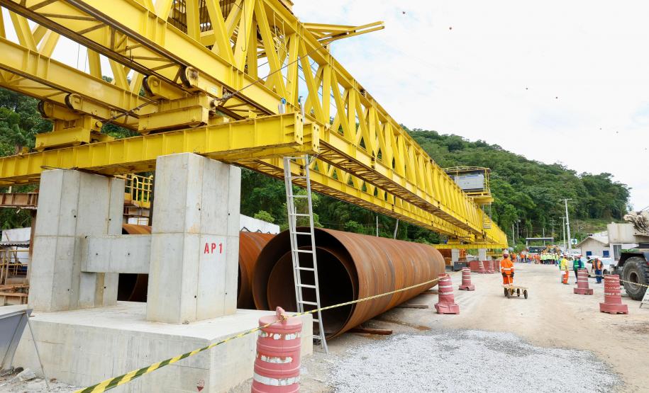 Ponte de Guaratuba - visita técnica do secretário