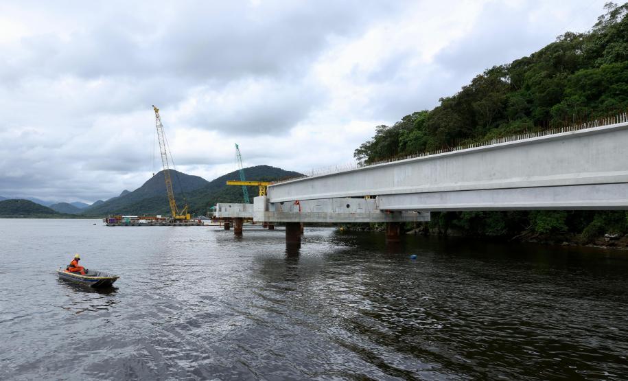 Ponte de Guaratuba - visita técnica do secretário