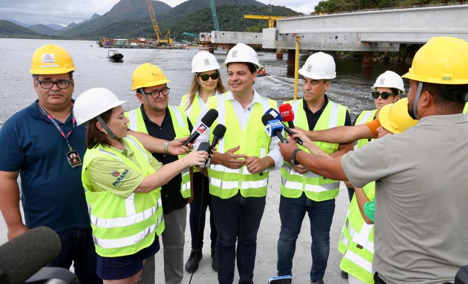 Ponte de Guaratuba - visita técnica do secretário