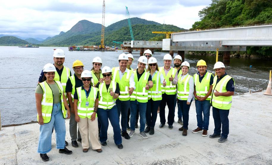 Ponte de Guaratuba - visita técnica do secretário