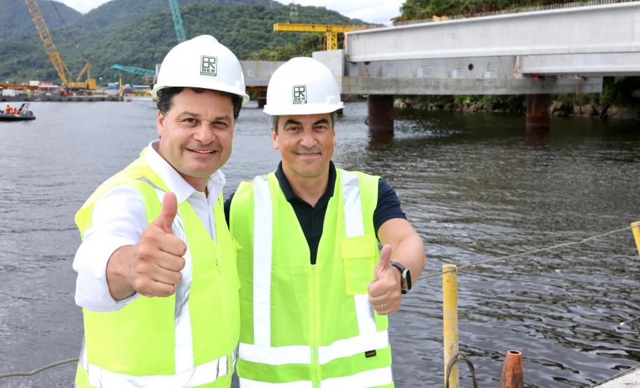 Ponte de Guaratuba - visita técnica do secretário