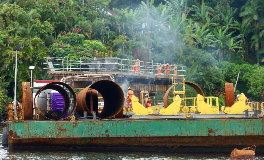 Ponte de Guaratuba - visita técnica do secretário