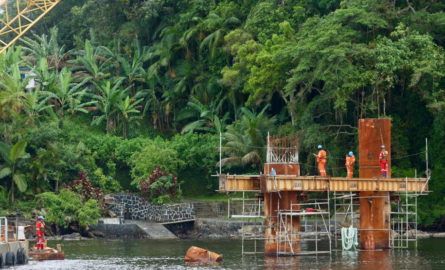 Ponte de Guaratuba - visita técnica do secretário