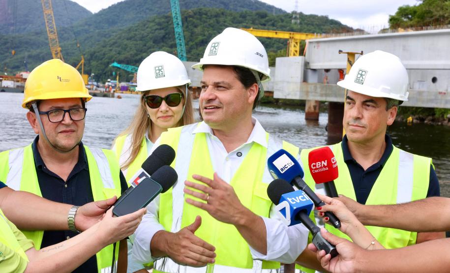 Ponte de Guaratuba - visita técnica do secretário
