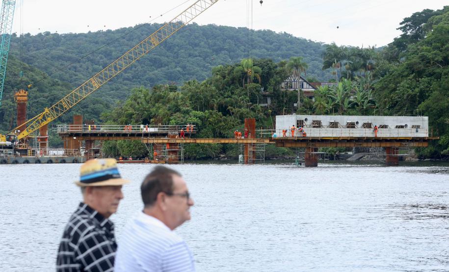 Ponte de Guaratuba - visita técnica do secretário