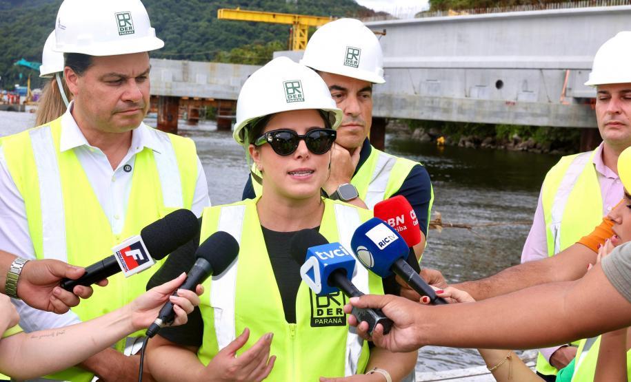 Ponte de Guaratuba - visita técnica do secretário