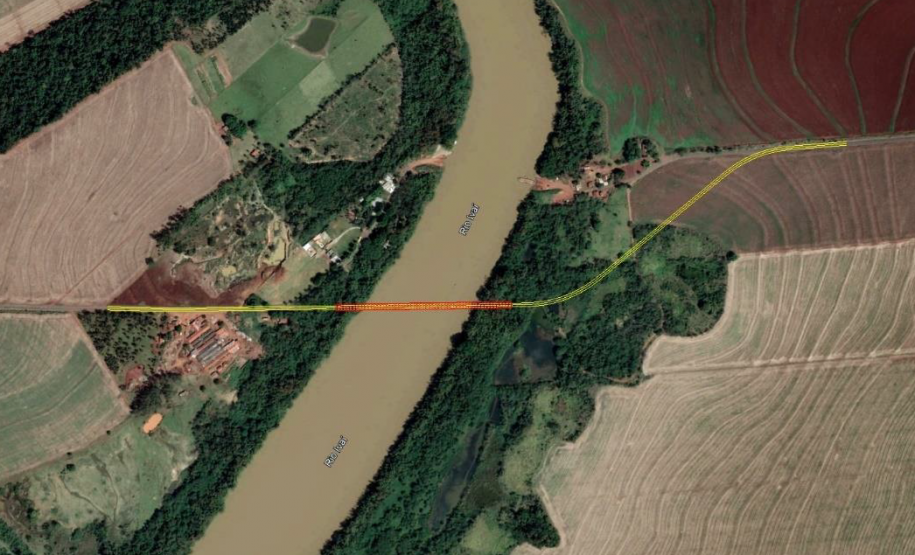 Mapa indicando trecho da rodovia