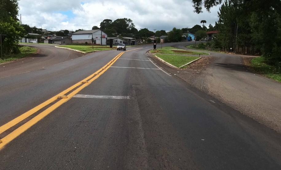 PRC-158 em Vitorino - rotatório no perímetro urbano