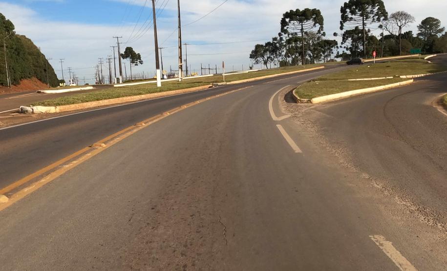 PRC-466 whitetopping Pitanga a Manoel Ribas - interseção de Pitanga