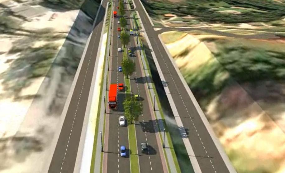 Imagem da maquete digital da obra