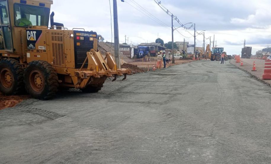 PR-160 obra de ampliação em Imbaú