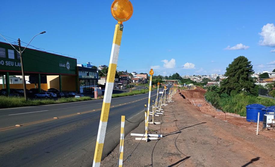 PR-160 obras da nova trincheira em Telêmaco Borba
