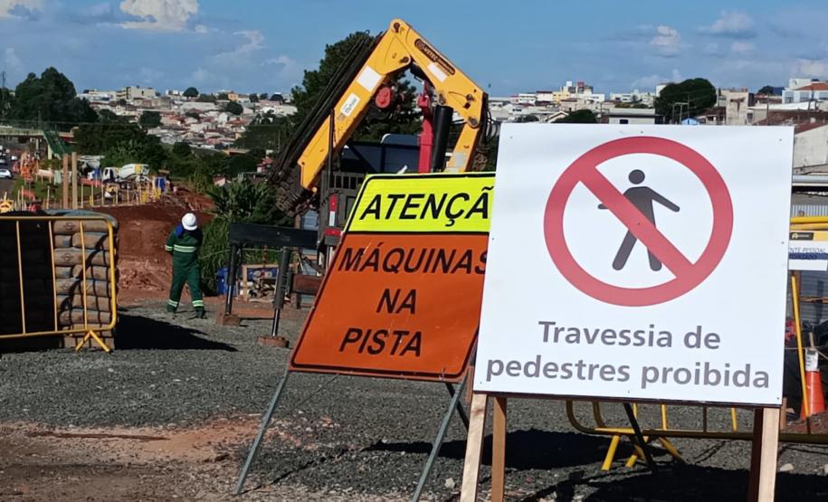 PR-160 obras da nova trincheira em Telêmaco Borba