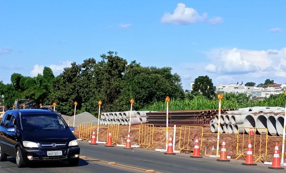 PR-160 obras da nova trincheira em Telêmaco Borba