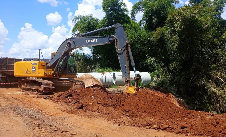 PR-160 obras da nova trincheira em Telêmaco Borba