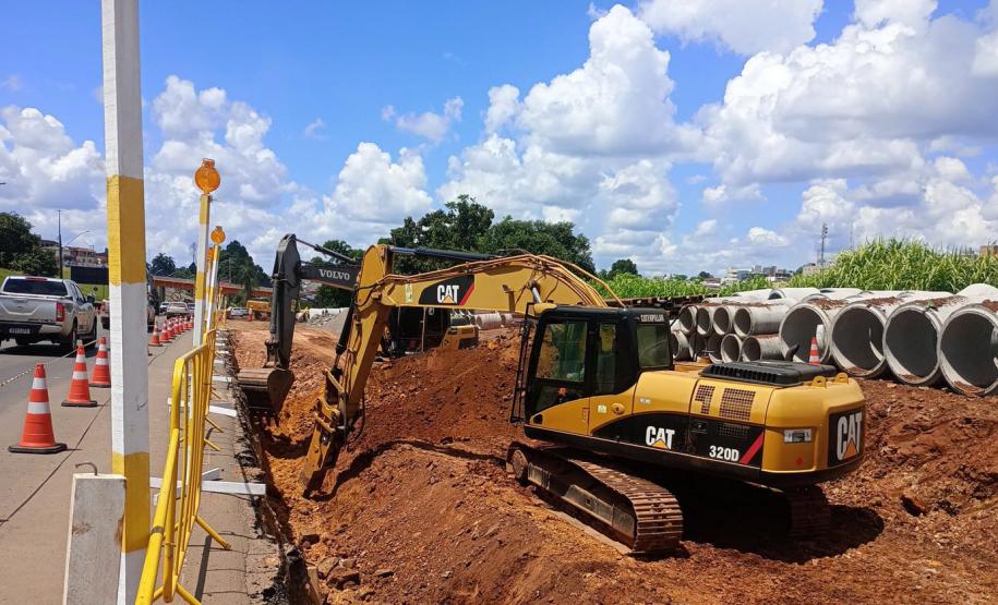 PR-160 obras da nova trincheira em Telêmaco Borba