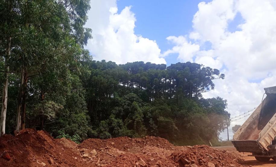 PR-160 Telêmaco Borba serviços iniciais da nova trincheira