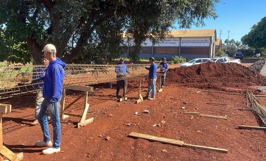 PR-317 Canteiro de obras das novas passarelas em Campo Mourão