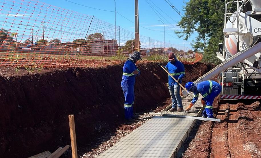 PR-317 Canteiro de obras das novas passarelas em Campo Mourão